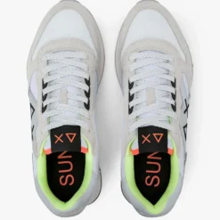 Scarpe Uomo Sun68 Sneakers Jaki 2.0 Fluo Bianco - Z36117