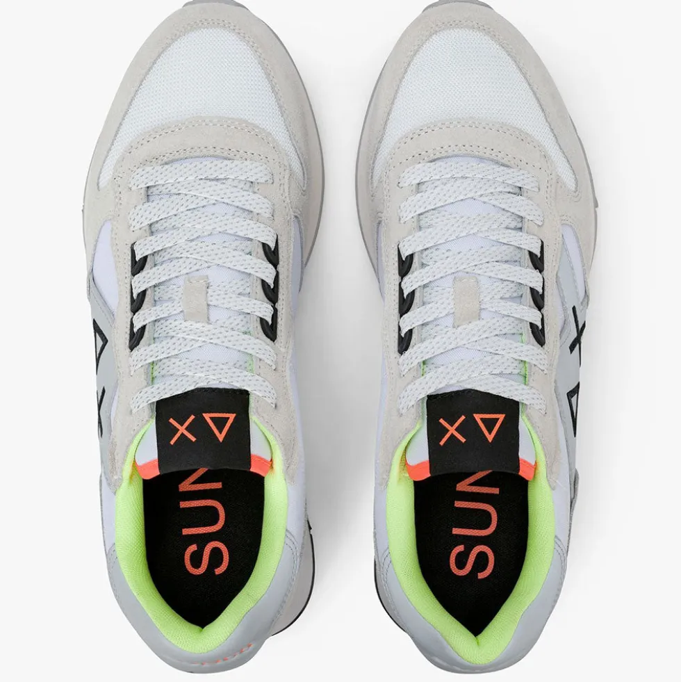 Scarpe Uomo Sun68 Sneakers Jaki 2.0 Fluo Bianco - Z36117