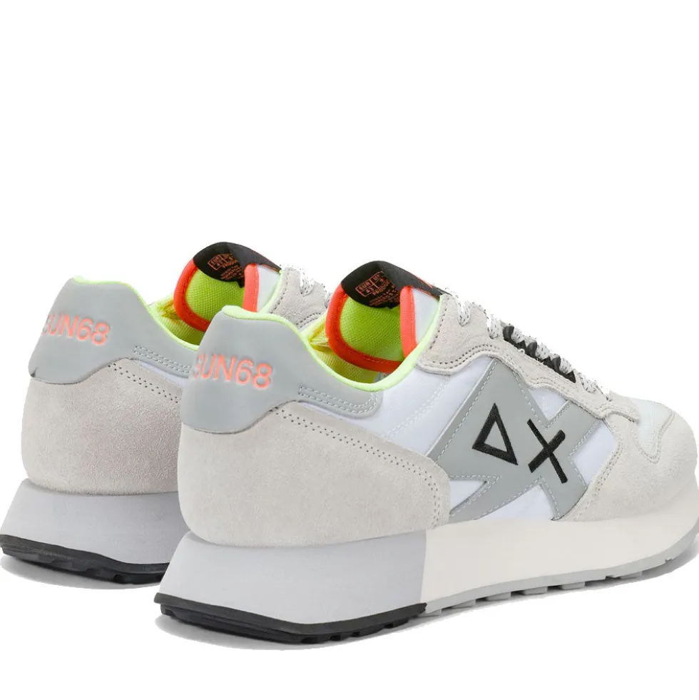 Scarpe Uomo Sun68 Sneakers Jaki 2.0 Fluo Bianco - Z36117