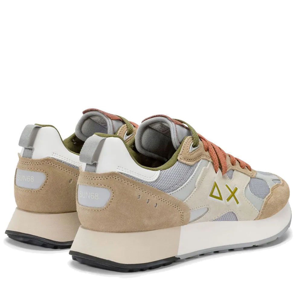 Scarpe Uomo Sun68 Sneakers Jaki Outdoor Colore Beige - Z36118