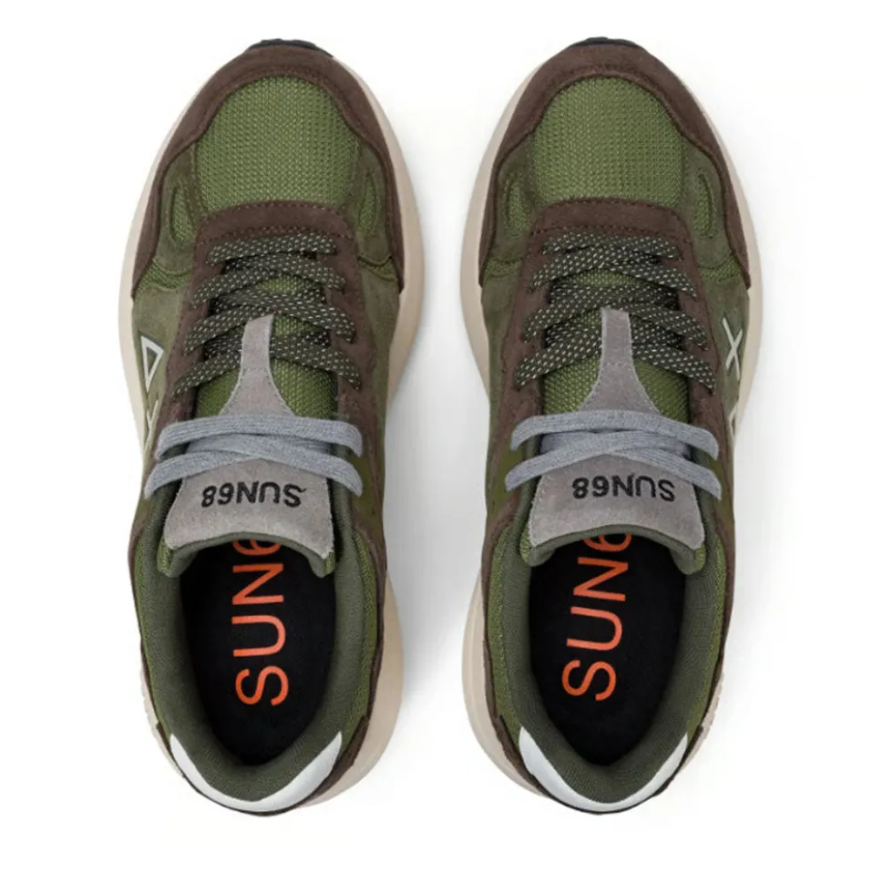 Scarpe Uomo Sun68 Sneakers Jupiter Suede Marrone - Z45128