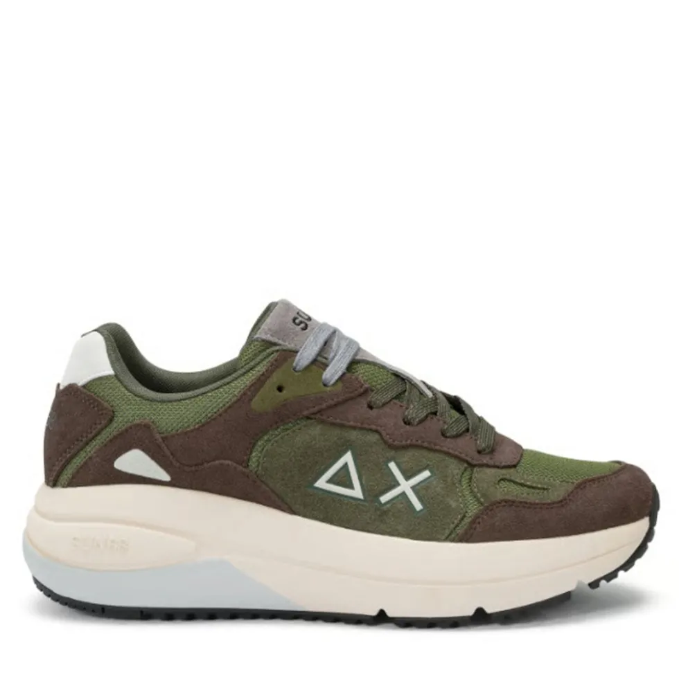 Scarpe Uomo Sun68 Sneakers Jupiter Suede Marrone - Z45128