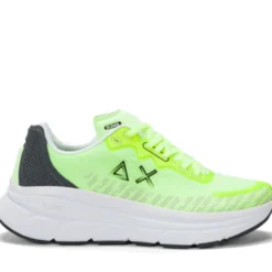 Scarpe Uomo Sun68 Sneakers Jupiter Air Mesh Colore Giallo Fluo