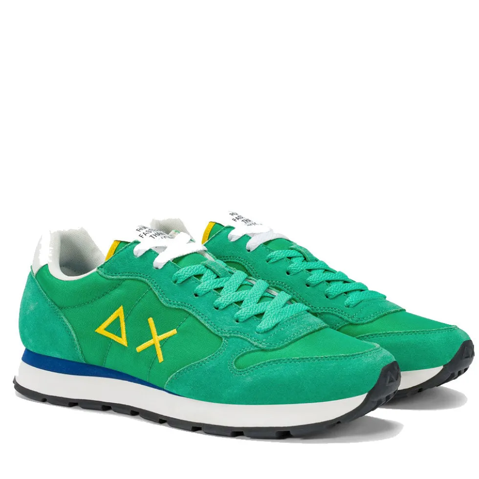 Scarpe Uomo Sun68 Sneakers Tom Solid Verde Prato - Z36101