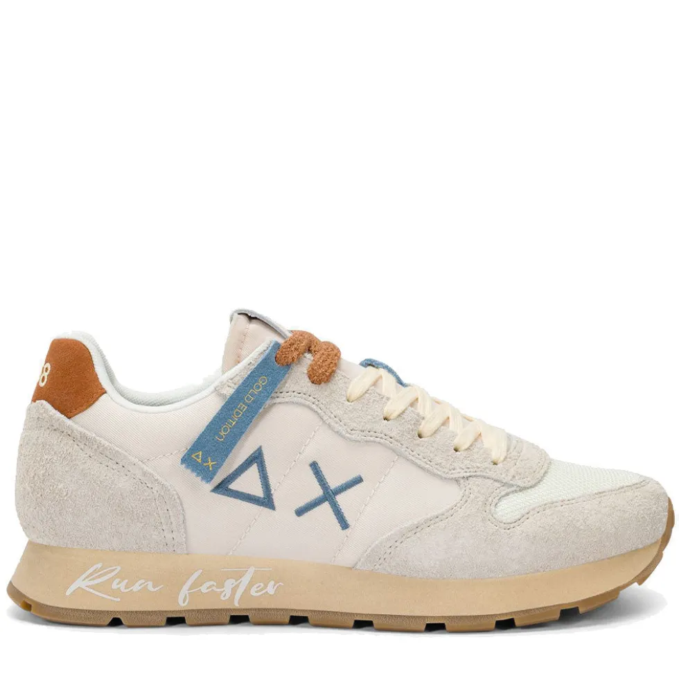 Scarpe Uomo Sun68 Sneakers Tom Vintage Bianco Panna - Z36104