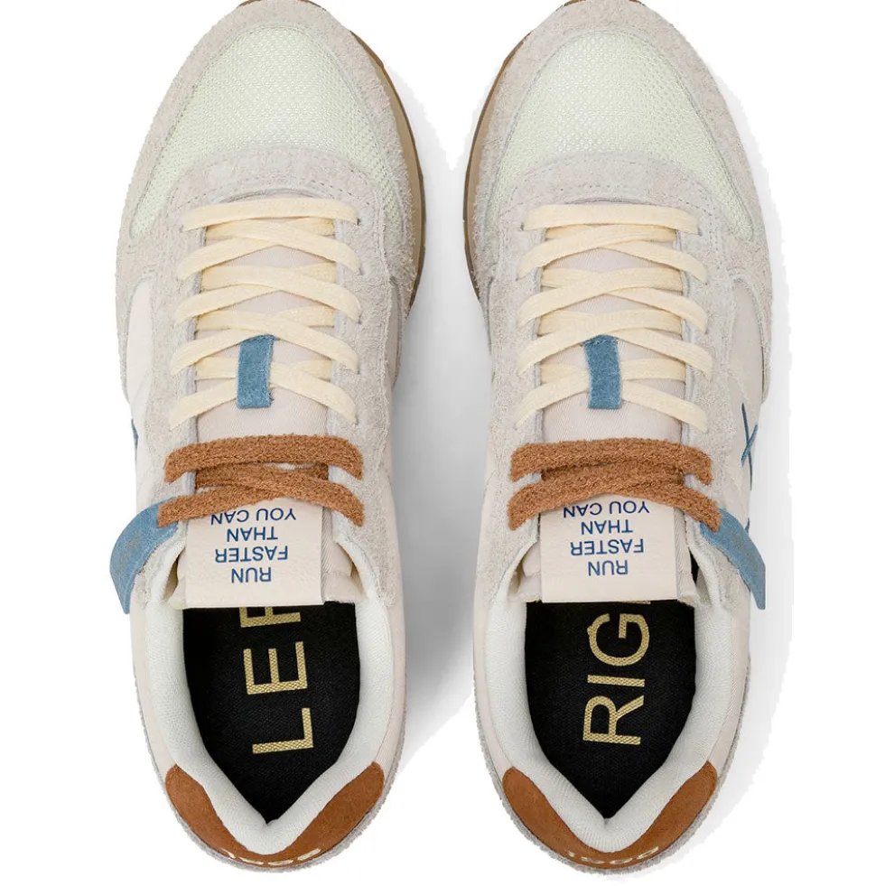 Scarpe Uomo Sun68 Sneakers Tom Vintage Bianco Panna - Z36104