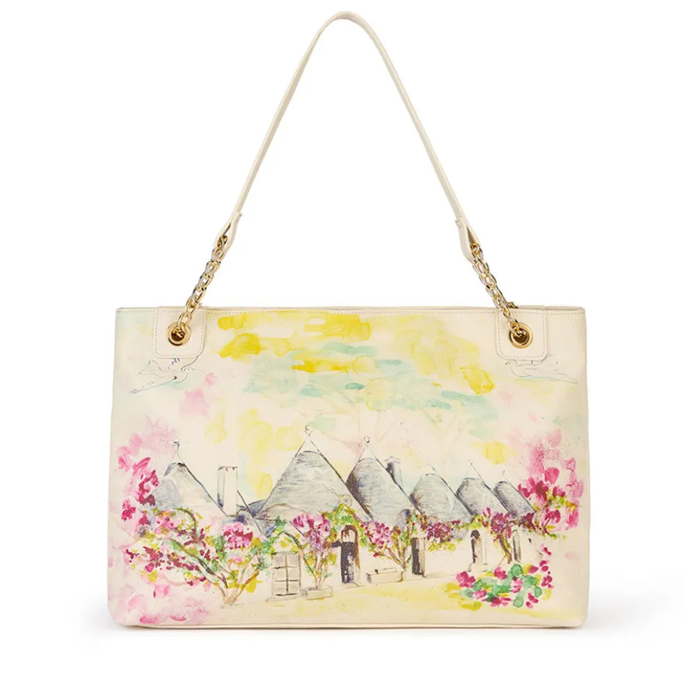 Shopping Bag BRACCIALINI linea Cartoline stampa Alberobello
