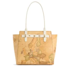 Shopping Bag Donna 1A Classe Alviero Martini linea Escape Geo stampa Geo Classic e Avorio LE60