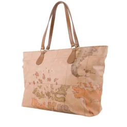 Shopping Bag Donna 1A Classe Alviero Martini linea Soft Petals in Tessuto Soft Geo Classic e Cuoio LE53