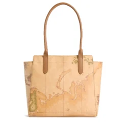 Shopping Bag Donna 1A Classe Alviero Martini linea Escape Geo stampa Geo Classic e Cuoio LE60