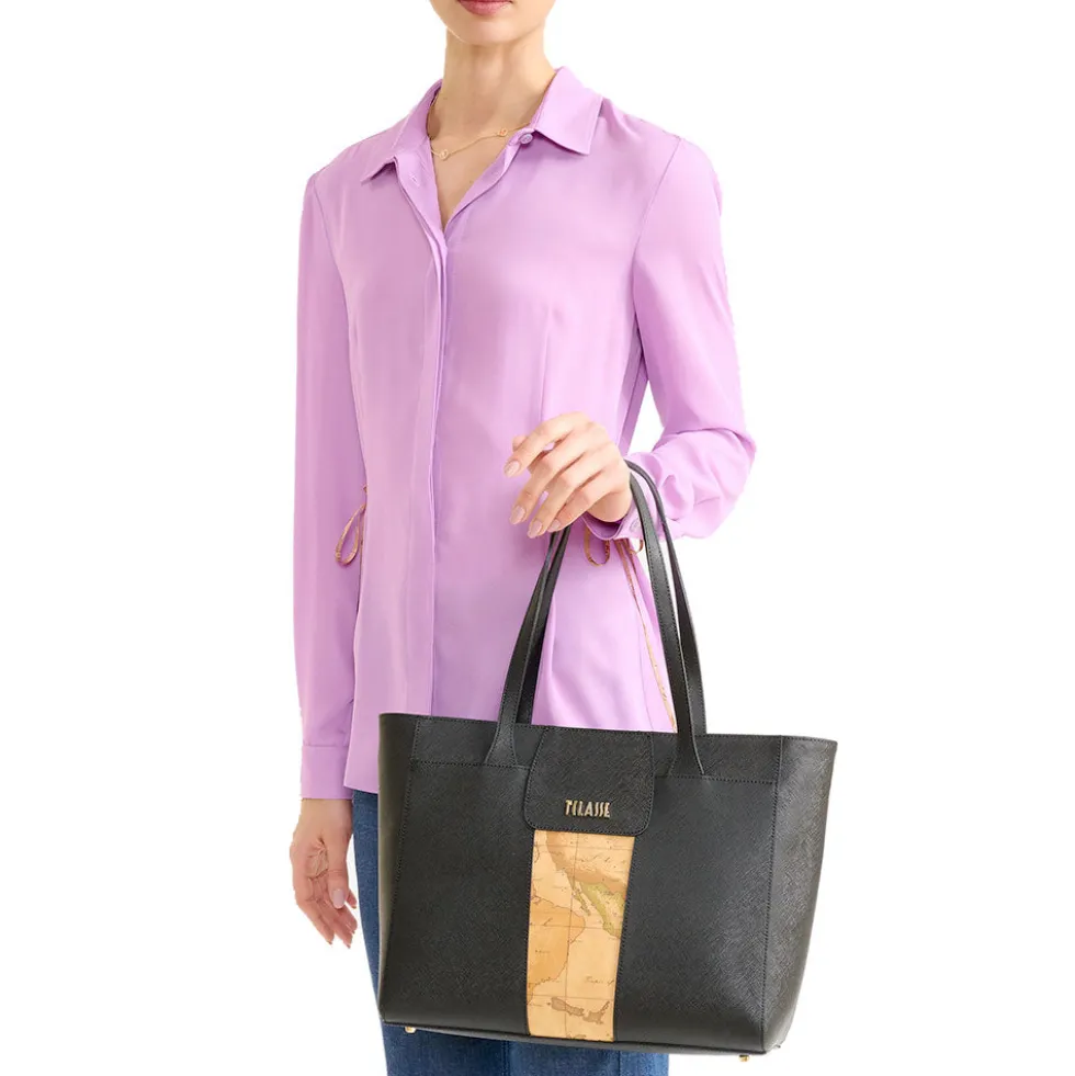 Shopping Bag Donna 1A Classe Alviero Martini linea Bloom City Nero LD27