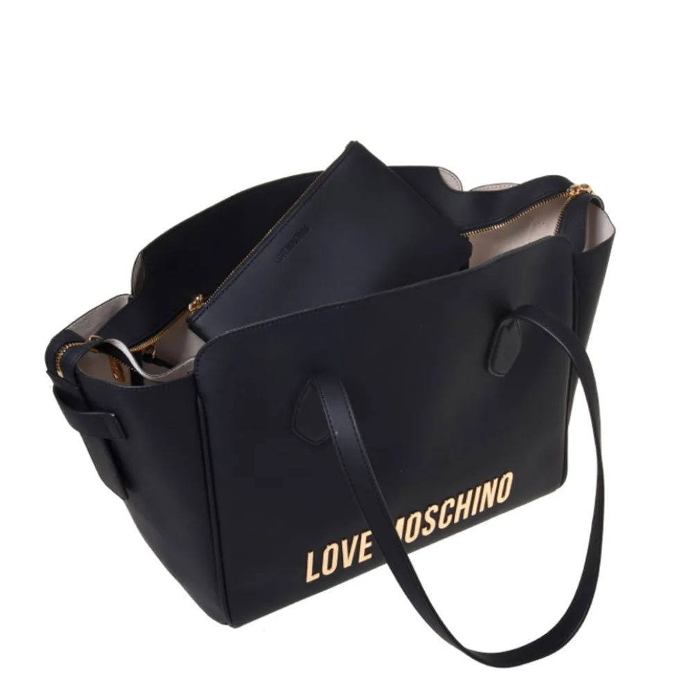 Shopping Bag Donna con Pochette LOVE MOSCHINO linea Bold Bag colore Nero