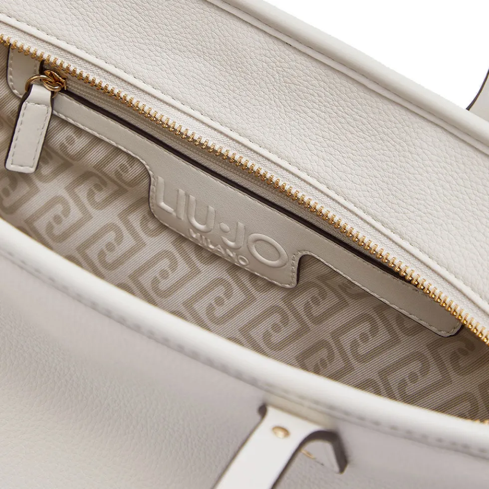Shopping Bag Donna LIU JO Better effetto Bottalato color Crema