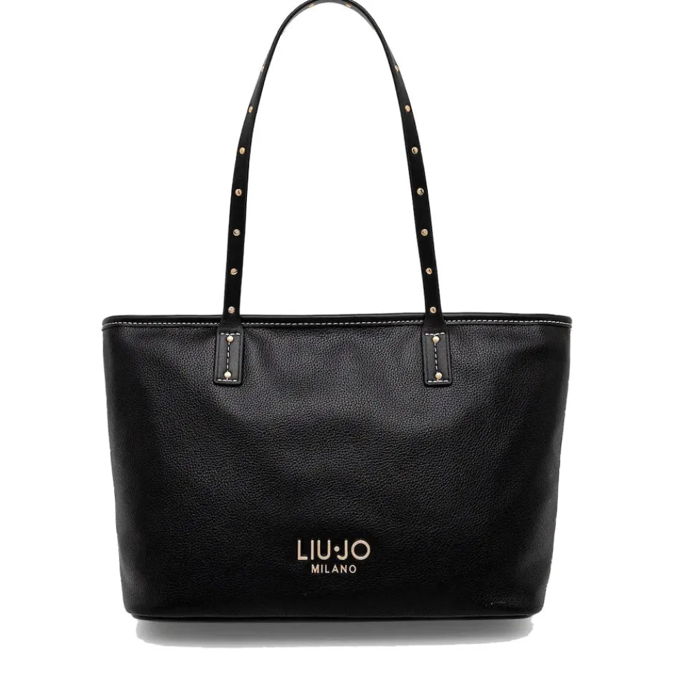 Shopping Bag Donna LIU JO Better effetto Bottalato Nero