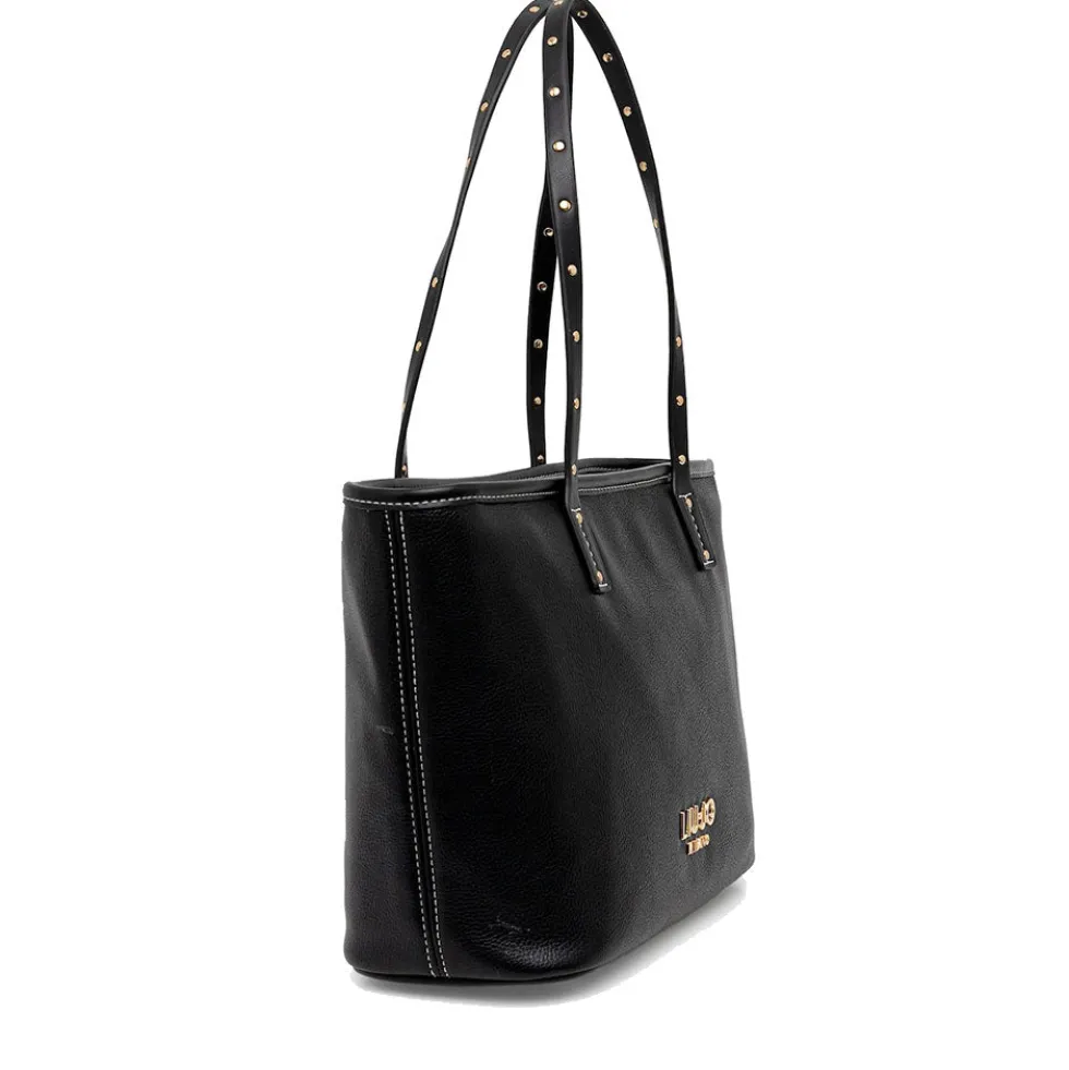 Shopping Bag Donna LIU JO Better effetto Bottalato Nero