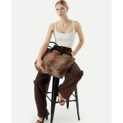 Shopping Bag Donna LIU JO in Tessuto stampa Animalier