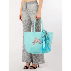 Shopping Bag Donna LIU JO in Tessuto Turchese