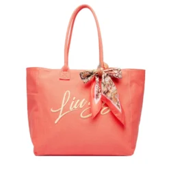 Shopping Bag Donna LIU JO in Tessuto color Corallo