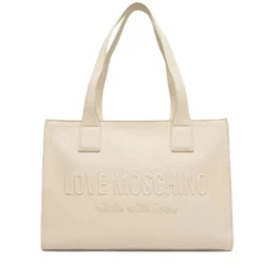 Shopping Bag Donna LOVE MOSCHINO in Ecopelle Avorio