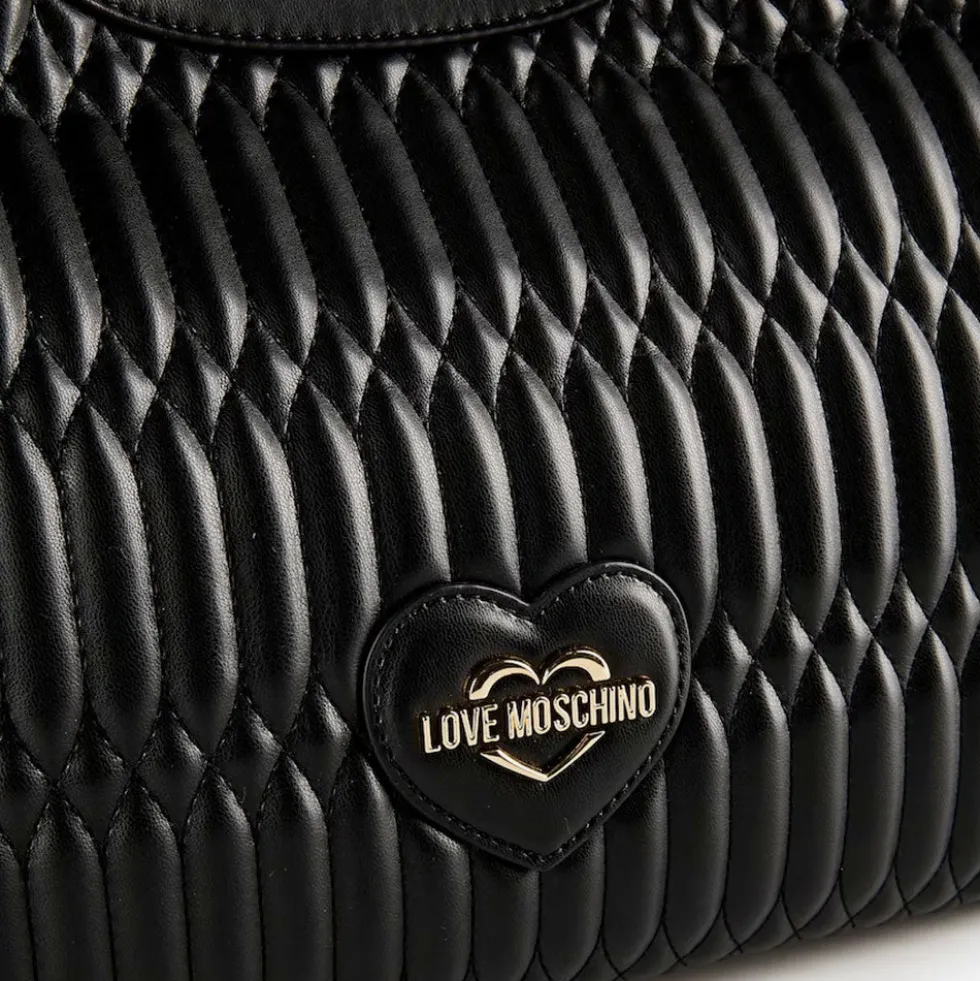 Shopping Bag Donna LOVE MOSCHINO linea Bubby Love in Ecopelle Nera
