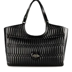 Shopping Bag Donna LOVE MOSCHINO linea Bubby Love in Ecopelle Nera