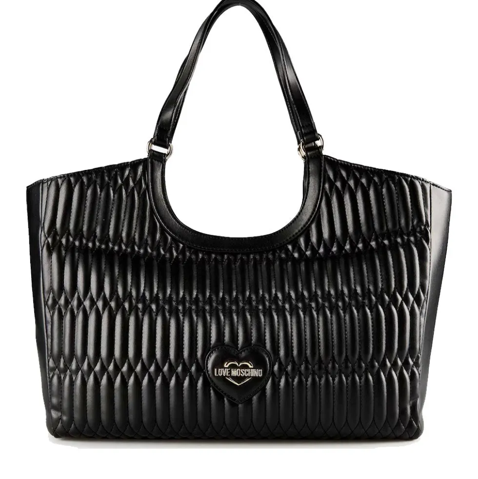 Shopping Bag Donna LOVE MOSCHINO linea Bubby Love in Ecopelle Nera