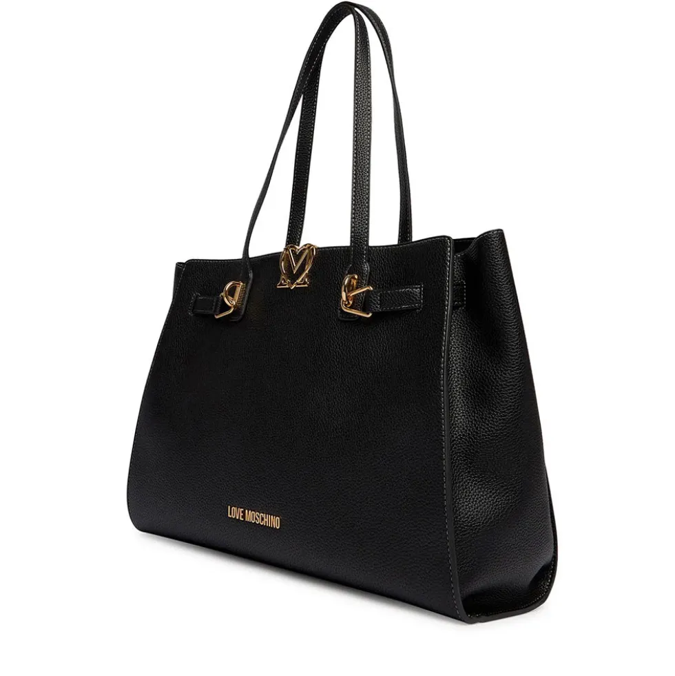 Shopping Bag Donna LOVE MOSCHINO linea Soft Sculpt Nera