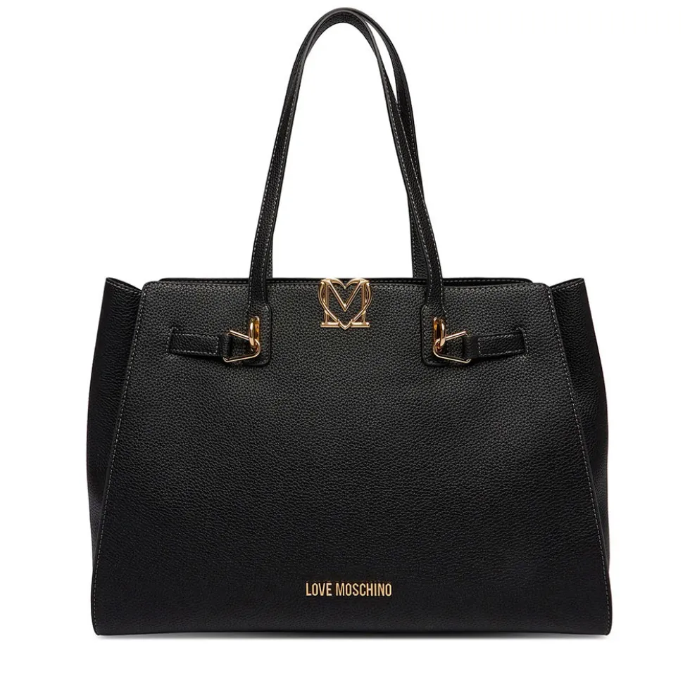 Shopping Bag Donna LOVE MOSCHINO linea Soft Sculpt Nera