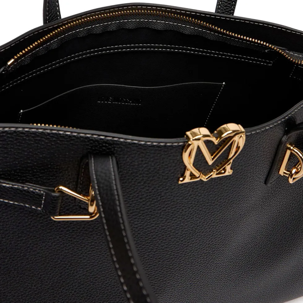 Shopping Bag Donna LOVE MOSCHINO linea Soft Sculpt Nera