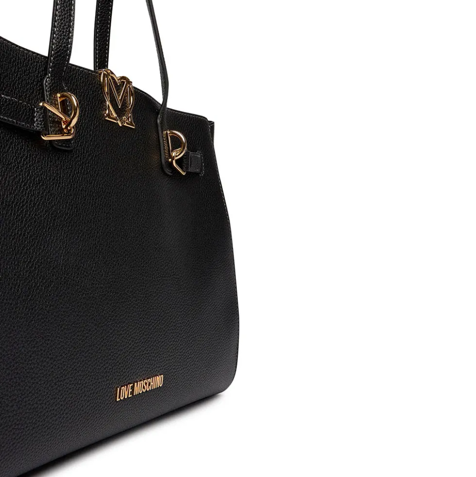 Shopping Bag Donna LOVE MOSCHINO linea Soft Sculpt Nera