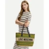 Shopping Bag Donna LOVE MOSCHINO a Righe Nero Multicolor