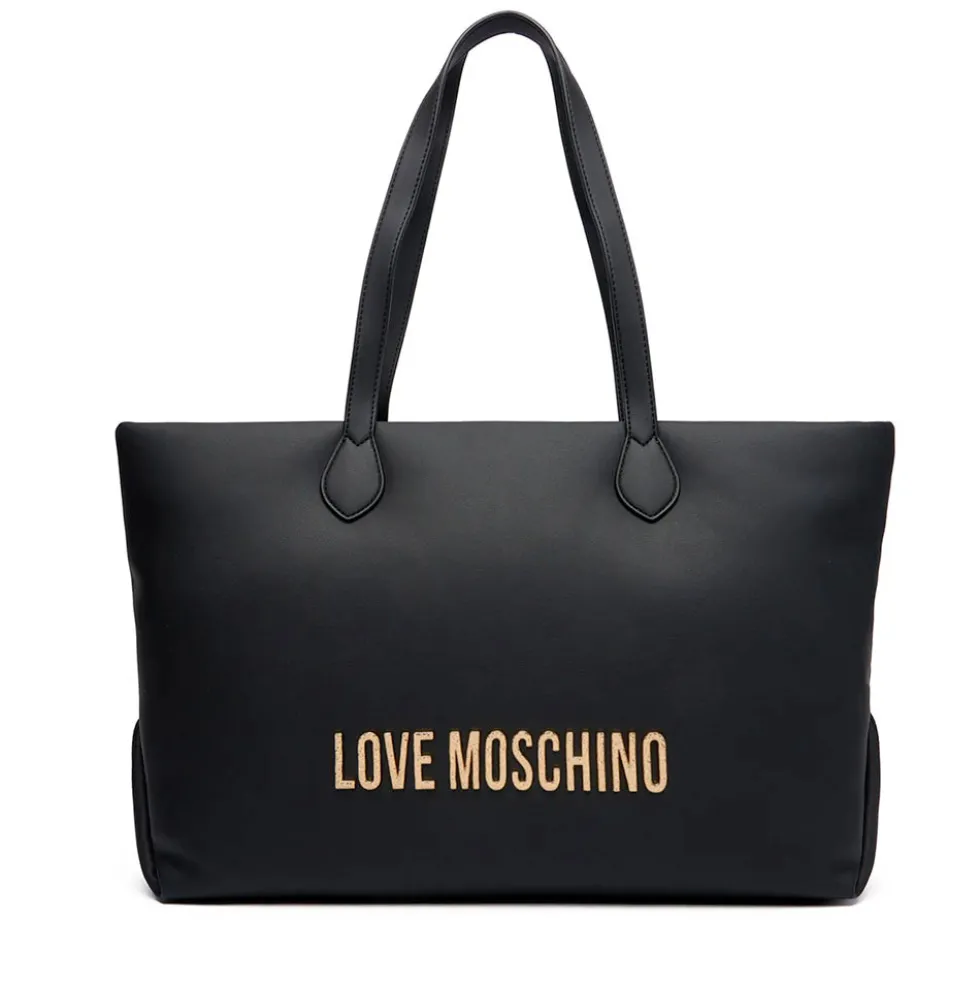 Shopping Bag Donna LOVE MOSCHINO Nera con Maxi Logo