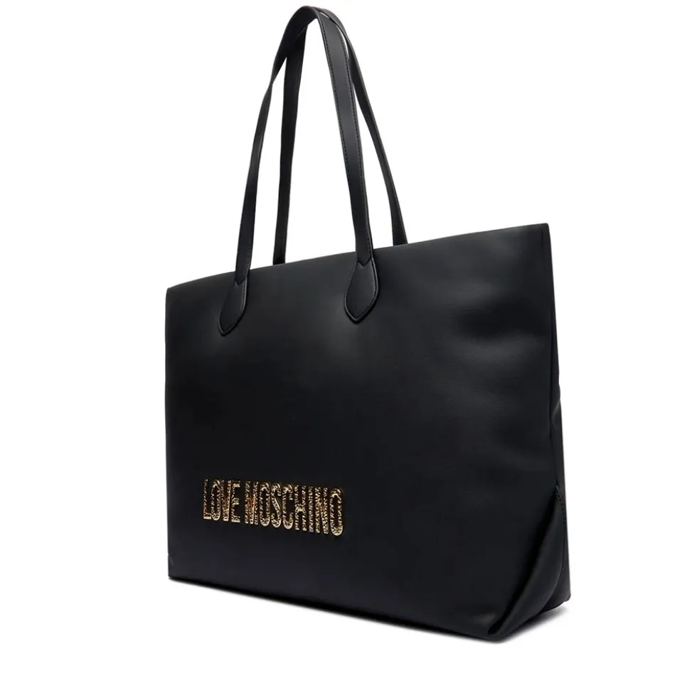 Shopping Bag Donna LOVE MOSCHINO Nera con Maxi Logo