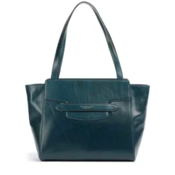 Shopping Bag Donna THE BRIDGE linea Lucrezia in Pelle Blu Pavone