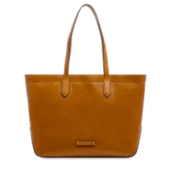 Shopping Bag Donna THE BRIDGE linea Larissa in Pelle color Cognac