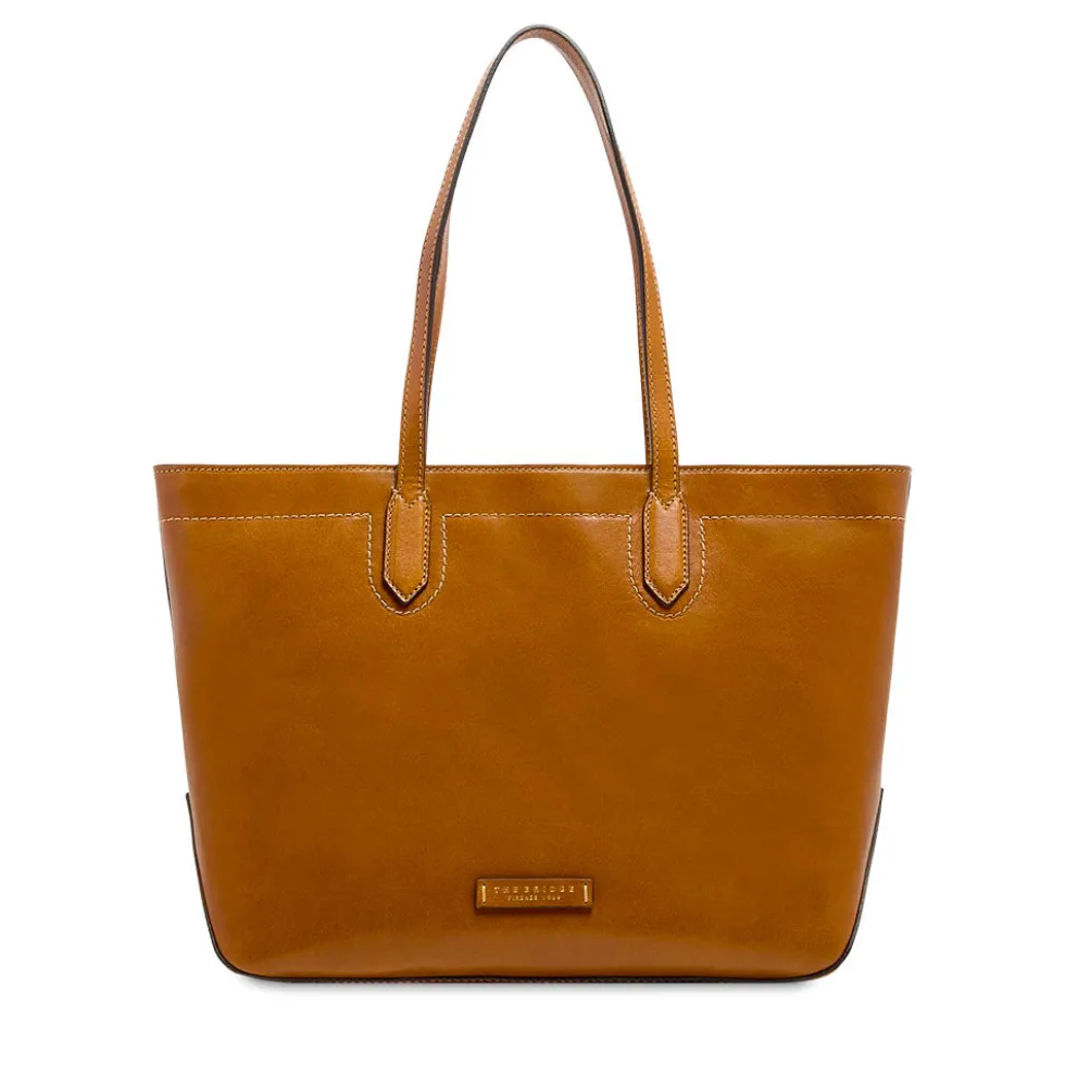 Shopping Bag Donna THE BRIDGE linea Larissa in Pelle color Cognac