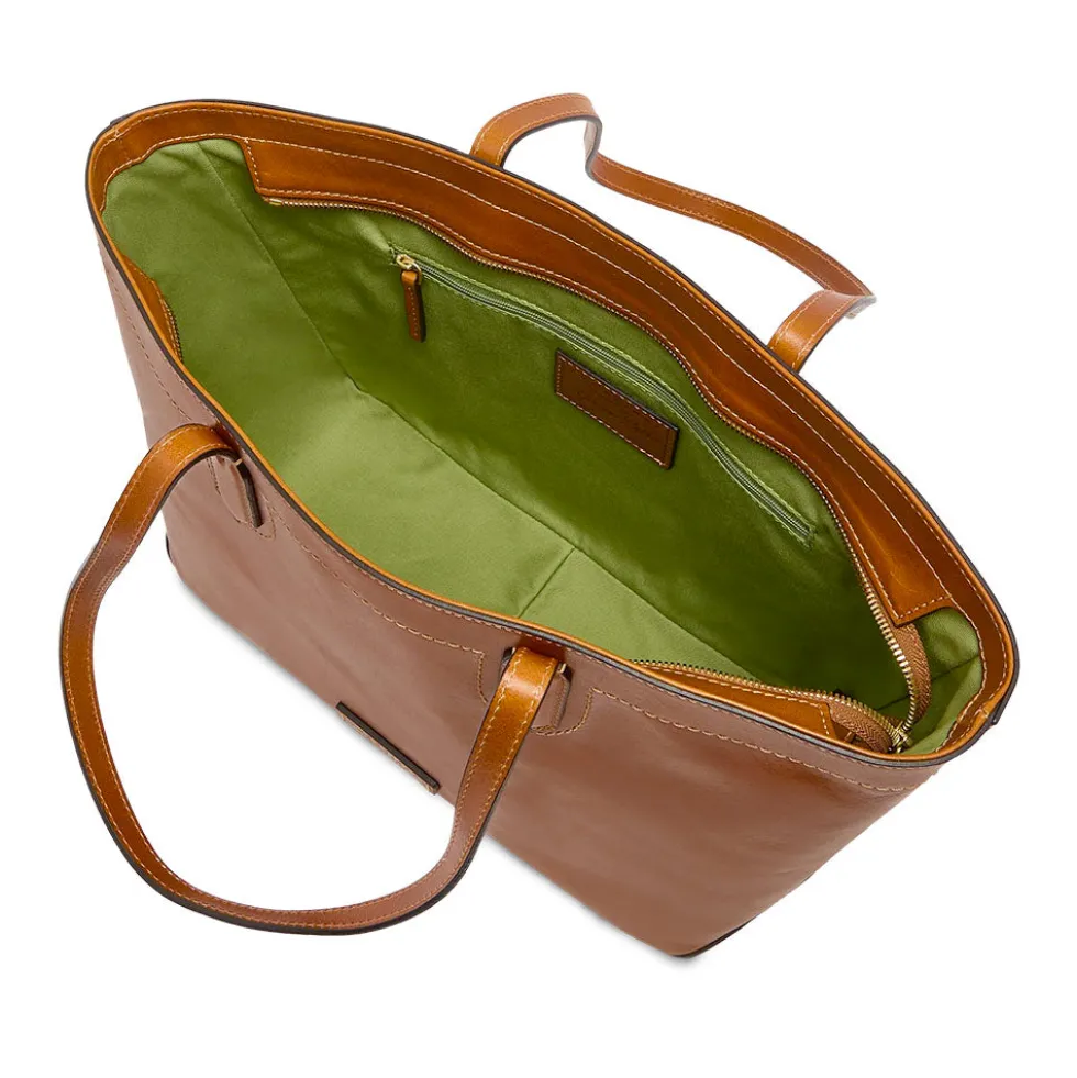 Shopping Bag Donna THE BRIDGE linea Larissa in Pelle color Cognac