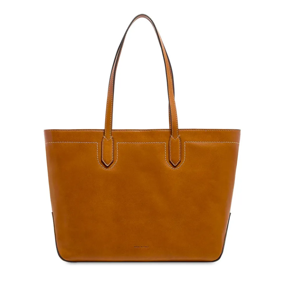 Shopping Bag Donna THE BRIDGE linea Larissa in Pelle color Cognac