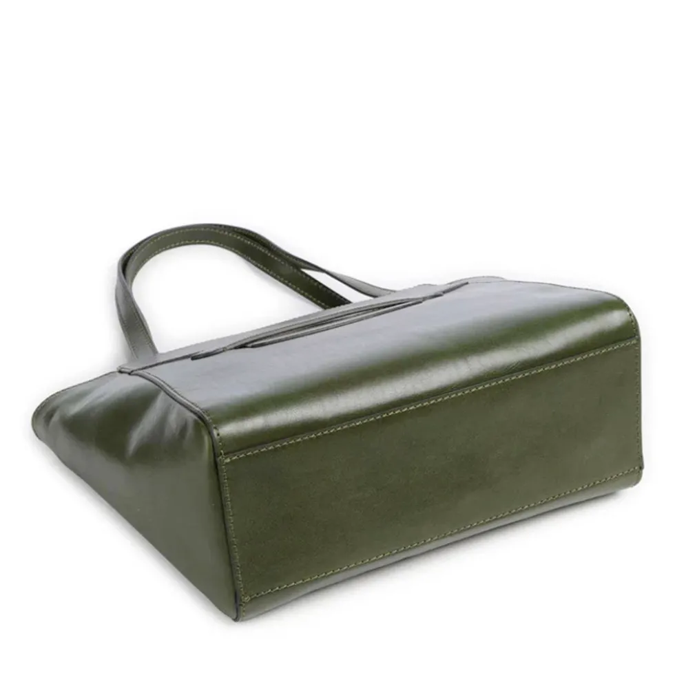 Shopping Bag Donna THE BRIDGE linea Lucrezia in Pelle Verde Maggiorana