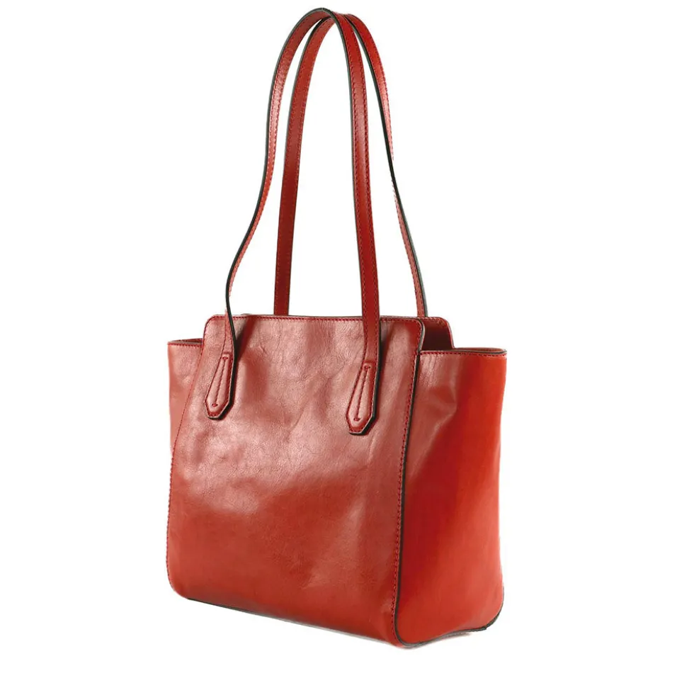 Shopping Bag Donna THE BRIDGE linea Gloria in Pelle Arancio Bruciato