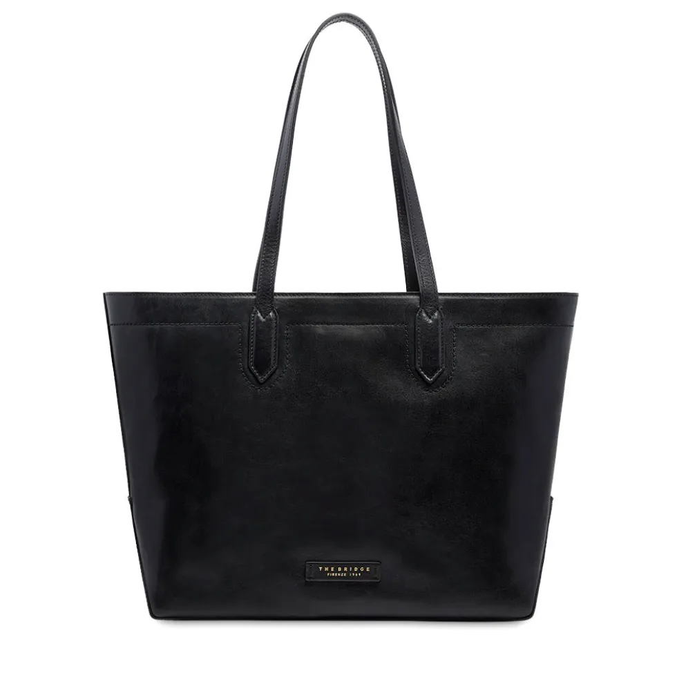 Shopping Bag Donna THE BRIDGE linea Larissa in Pelle Nera