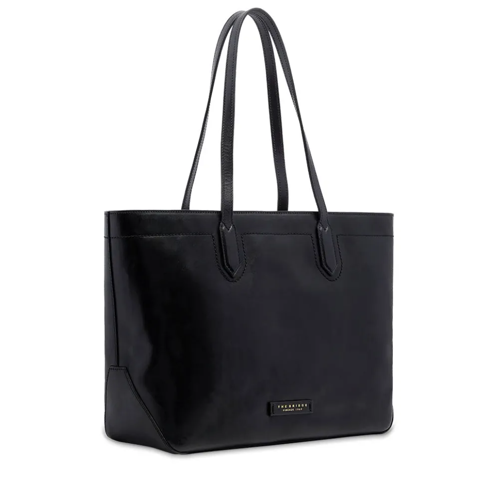 Shopping Bag Donna THE BRIDGE linea Larissa in Pelle Nera