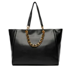 Shopping Bag Large Donna LIU JO Nera con Catena Decorativa