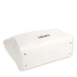 Shopping Bag Large Donna LIU JO color Crema con Catena Decorativa