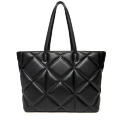 Shopping Bag Large LOVE MOSCHINO linea Embossed Trapuntata Nera