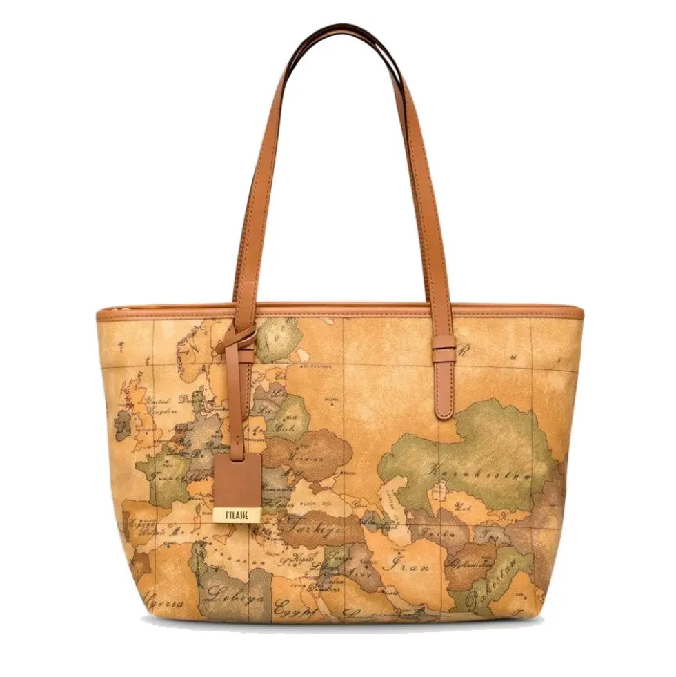 Shopping Bag Media 1A Classe Alviero Martini stampa Geo Classic D006
