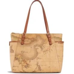 Shopping Bag Media con Tasche Laterali 1A Classe Alviero Martini linea Geo Classic E009