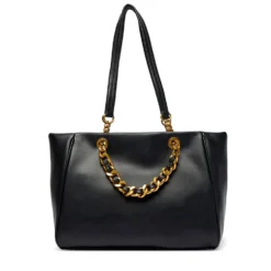 Shopping Bag Media Donna LIU JO Nera con Catena Decorativa