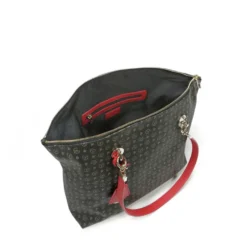 Shopping Bag POLLINI Linea Heritage Logo Classic Nero e Lacca