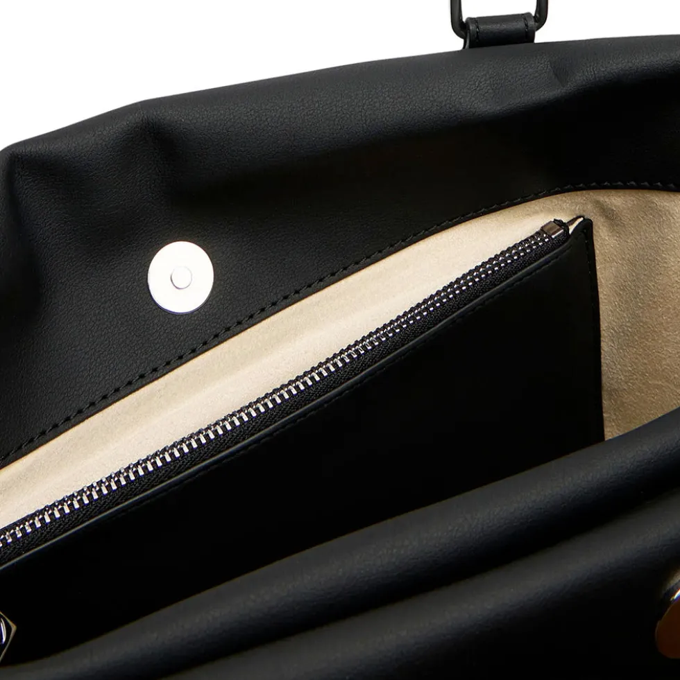 Shopping Bag Verticale LOVE MOSCHINO linea Bold Bag colore Nero e Nikel